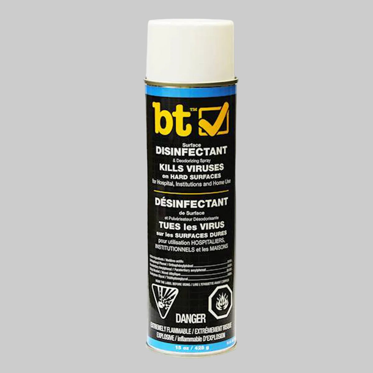 BT Surface Disinfectant Aerosol Spray 15 oz - Action First Aid