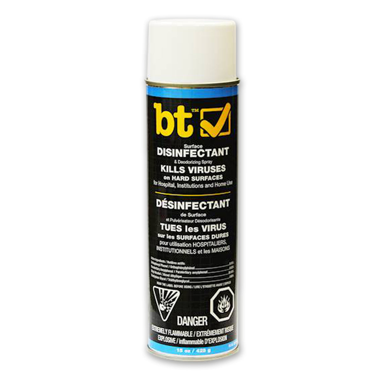 BT Surface Disinfectant Aerosol Spray 15 oz - Action First Aid