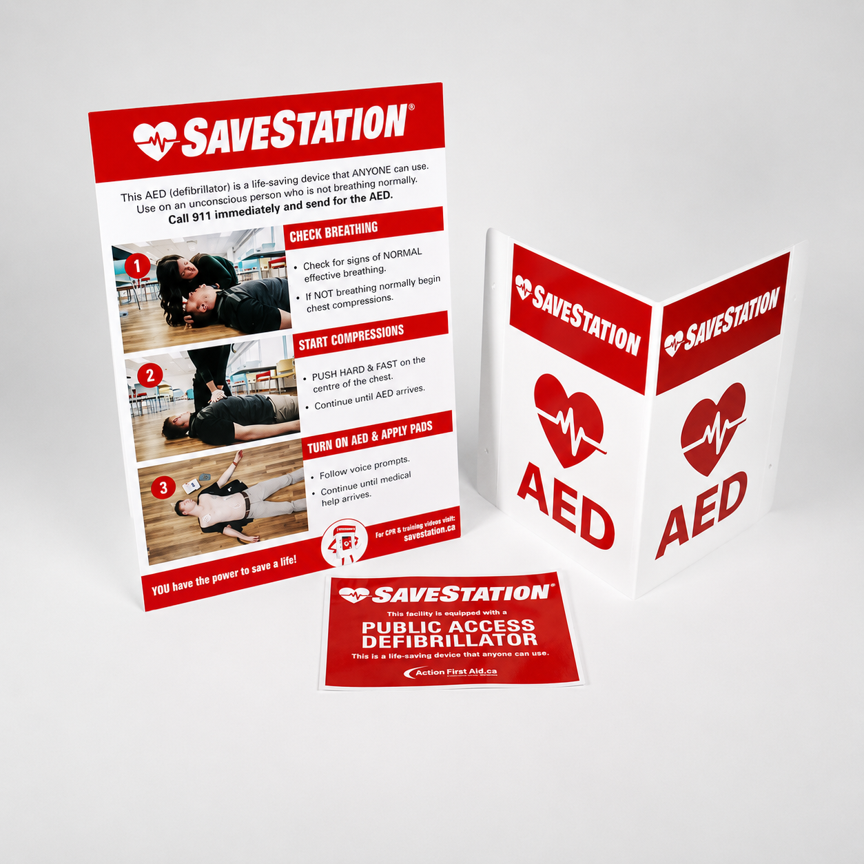 CPR Training Poster For Emergency Response - Action First Aid