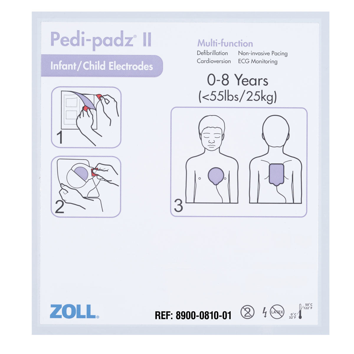 Zoll Pedi-Padz II Infant & Child AED Electrodes - Action First Aid