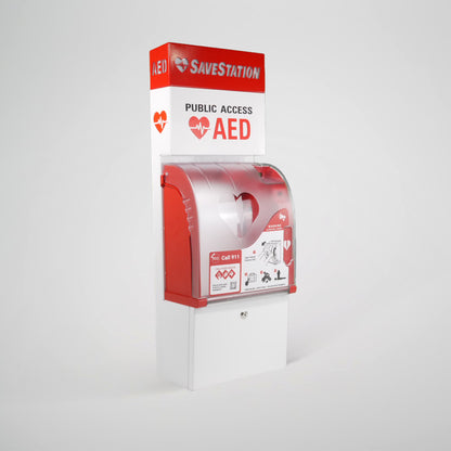 Savestation Wall Mount With Back-Lit Topper - Action First Aid