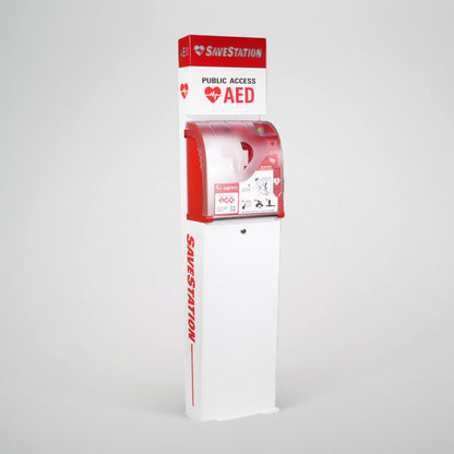 Savestation  Free-Standing AED Cabinet Tower - Action First Aid