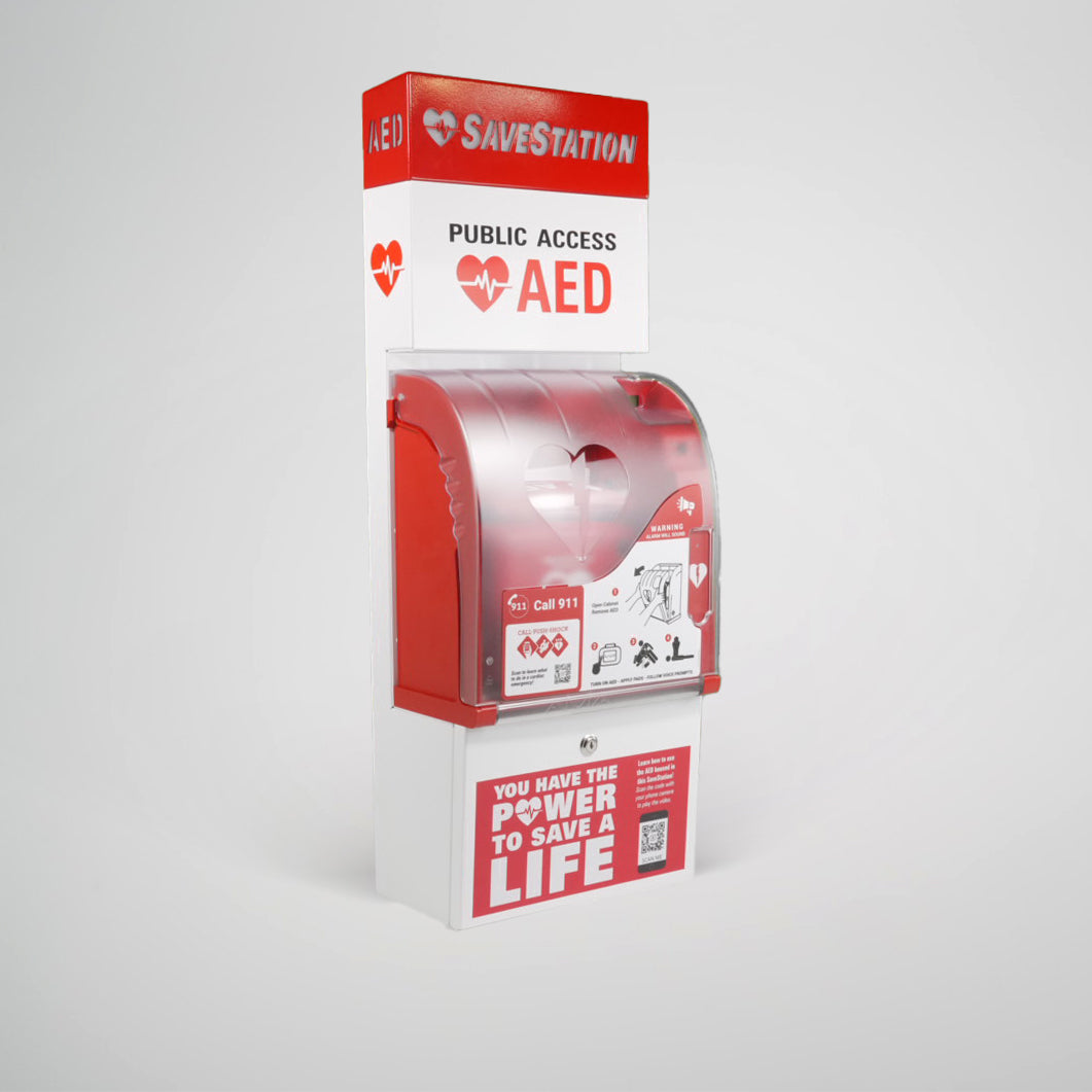 Savestation Red Public Access AED - Action First Aid