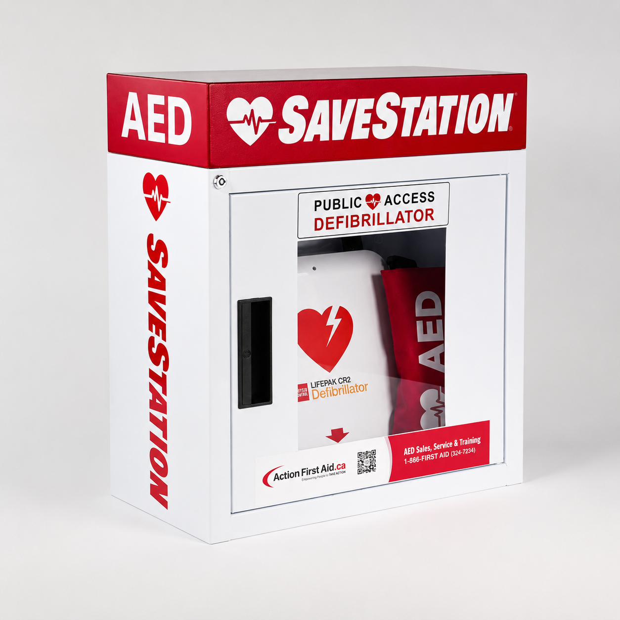 SaveStation Legacy Three-Quarter Alarm Cabinet - Action First Aid