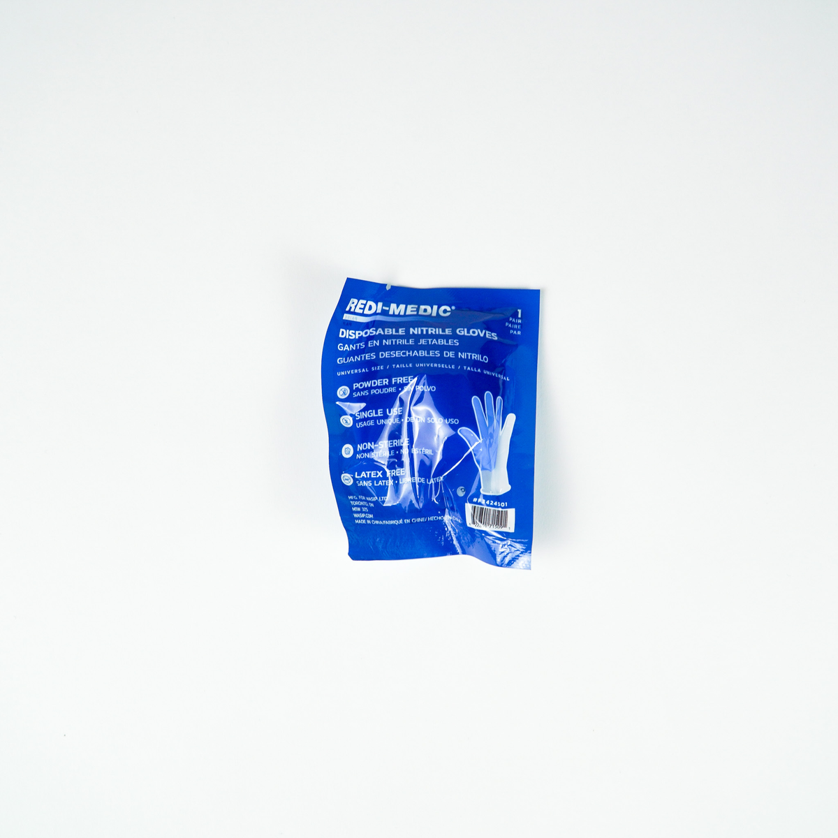 AED Response Kit With Pair Of Disposable Nitrile Gloves Large - Action First Aid