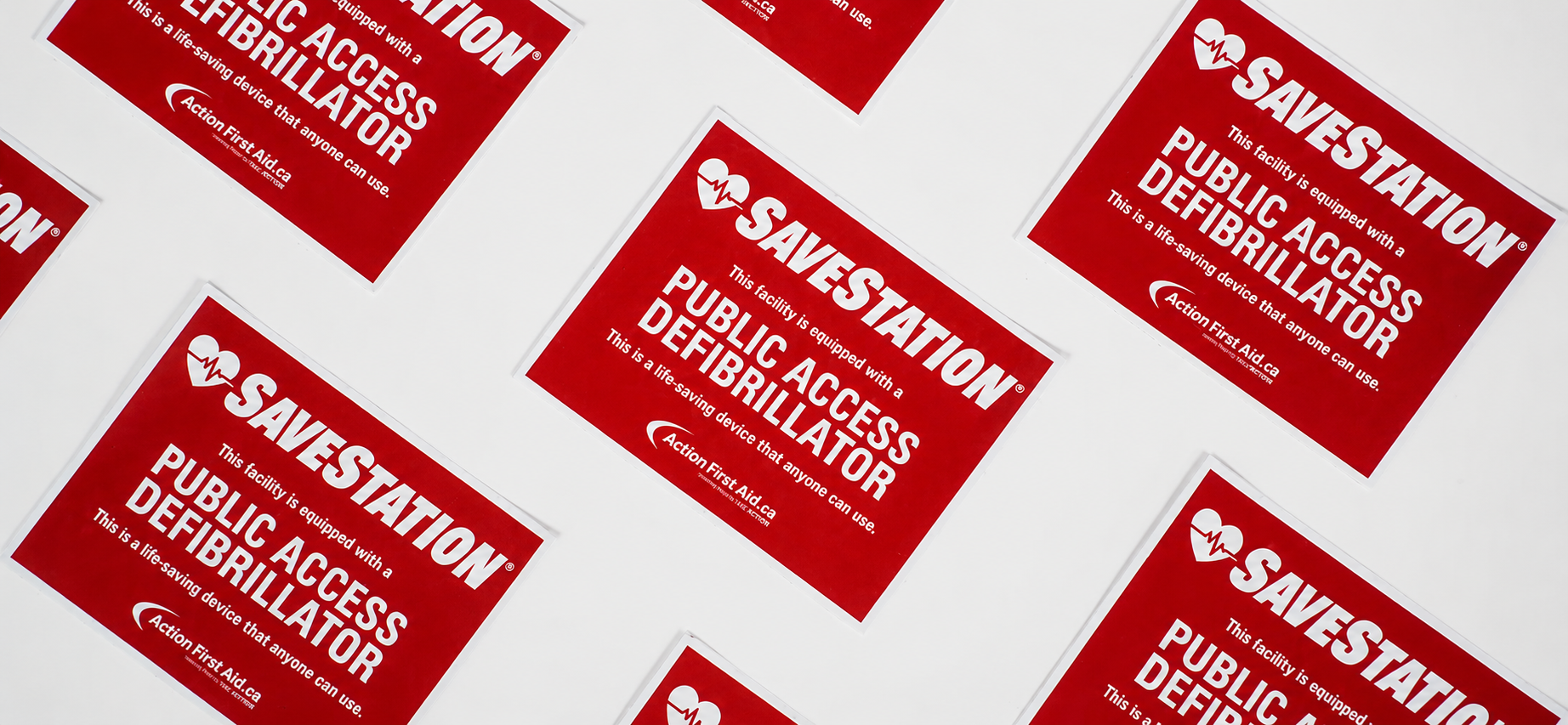 Public Access Defibrillators 3D Sign - Action First Aid