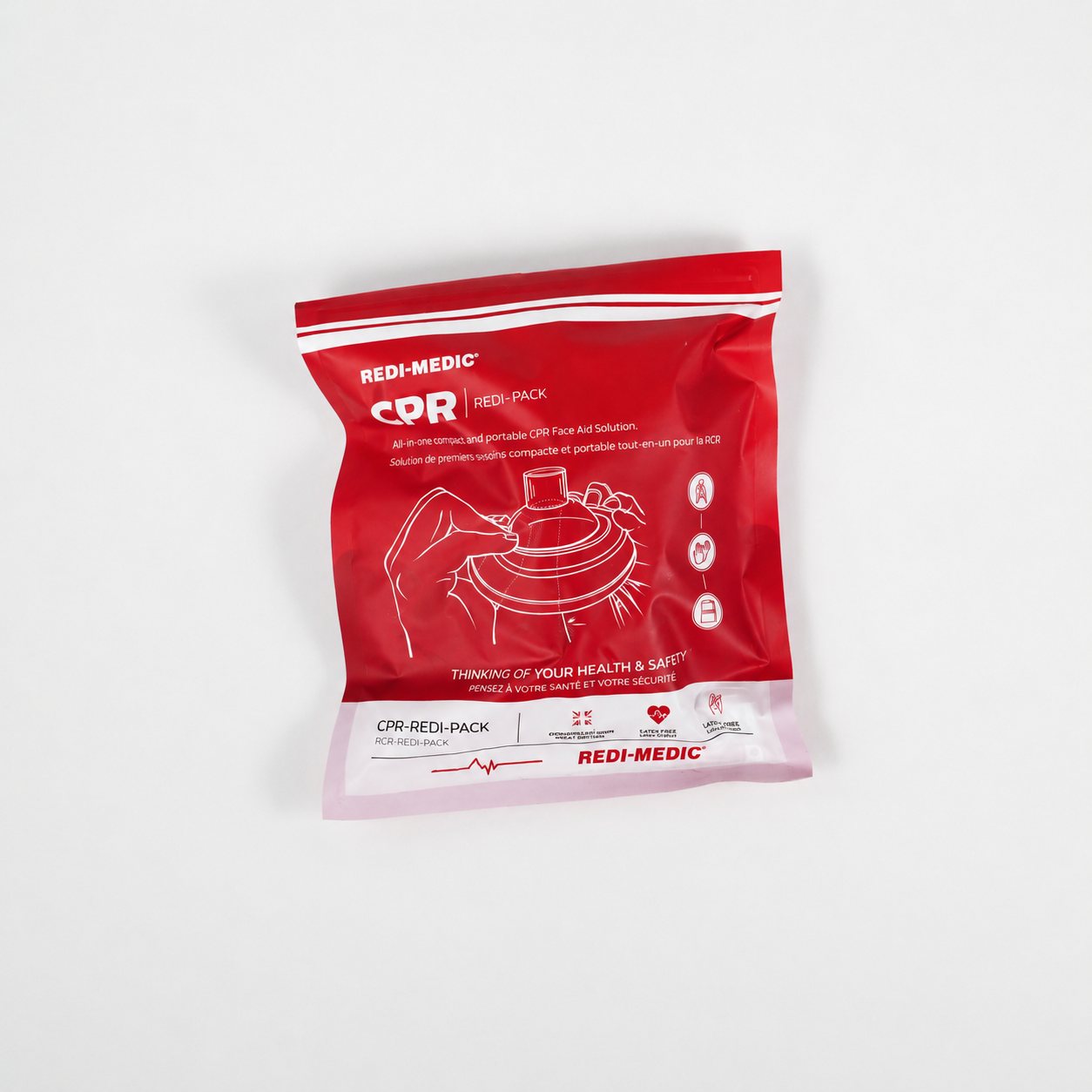 AED Response Kit With CPR Redi-Pack, Pocket Mask With Gloves - Action First Aid