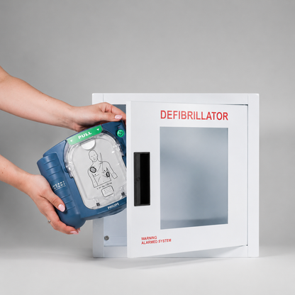 Philips Heartstart Onsite Bundle With Savestation Alarm Cabinet - Action First Aid