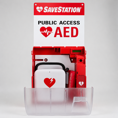 Savestation Standard Compact Public Access AED Cabinet - Action First Aid