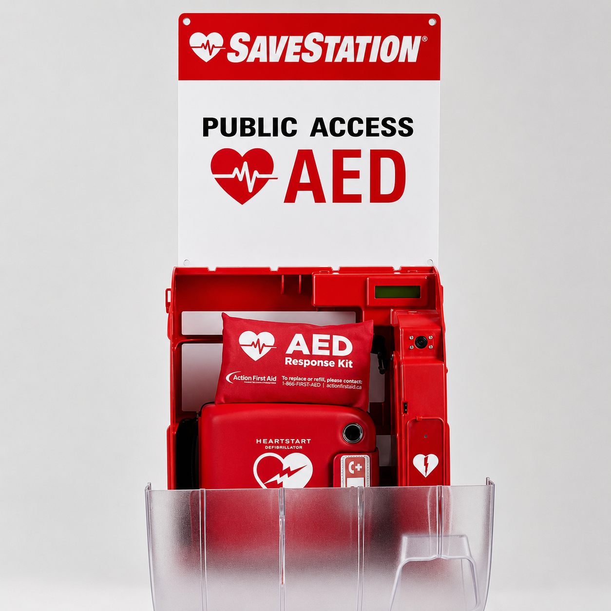 Savestation Standard Compact With AED Response Kit - Action First Aid