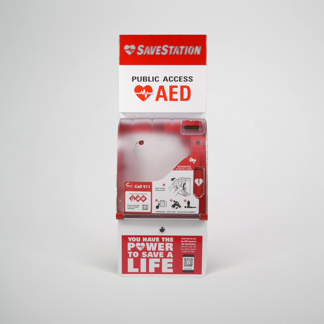 Back-Lit Savestation Wall Mount With Lighting & Audible Alarm - Action First Aid