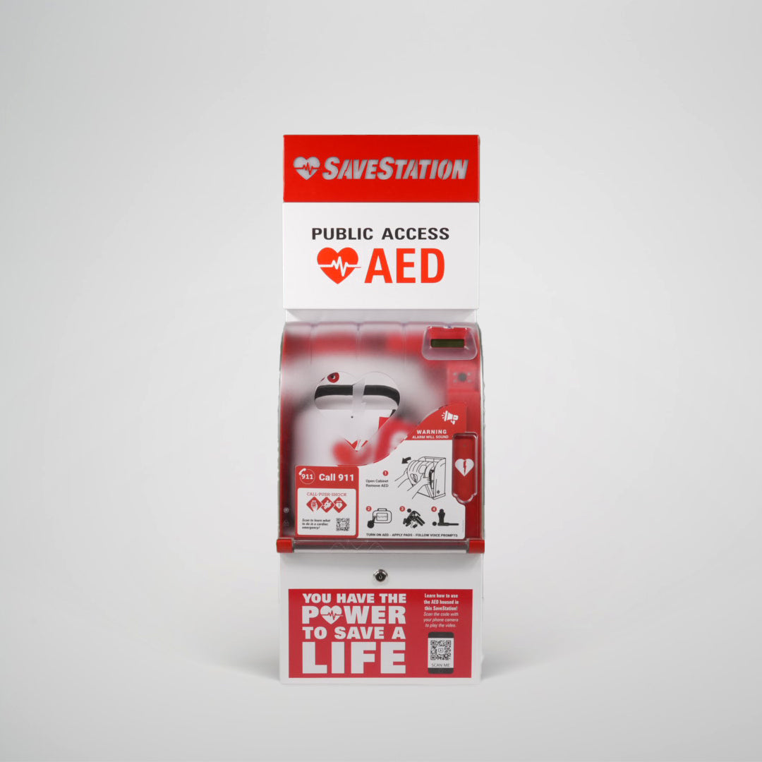 SaveStation Wall Mount Public Access AED - Action First Aid