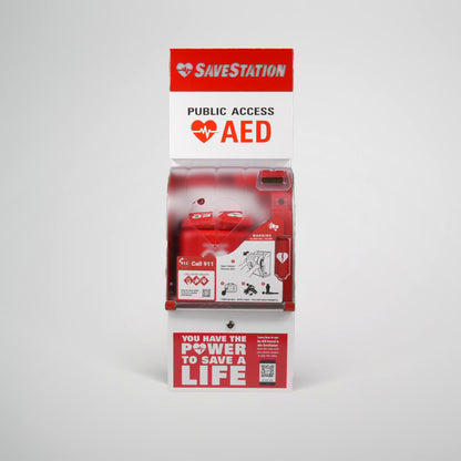 Back-Lit SaveStation Wall Mount Public Access Life-Saving AED - Action First Aid