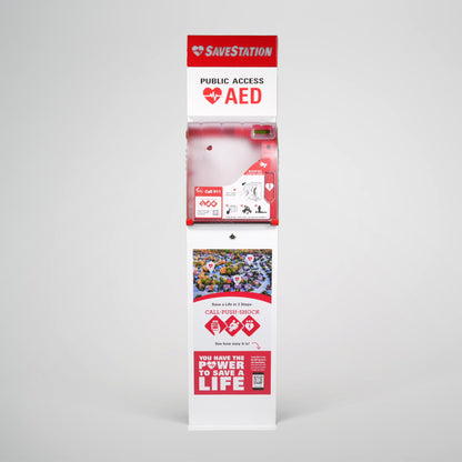 Savestation Free-Standing AED Cabinet Tower - Action First Aid