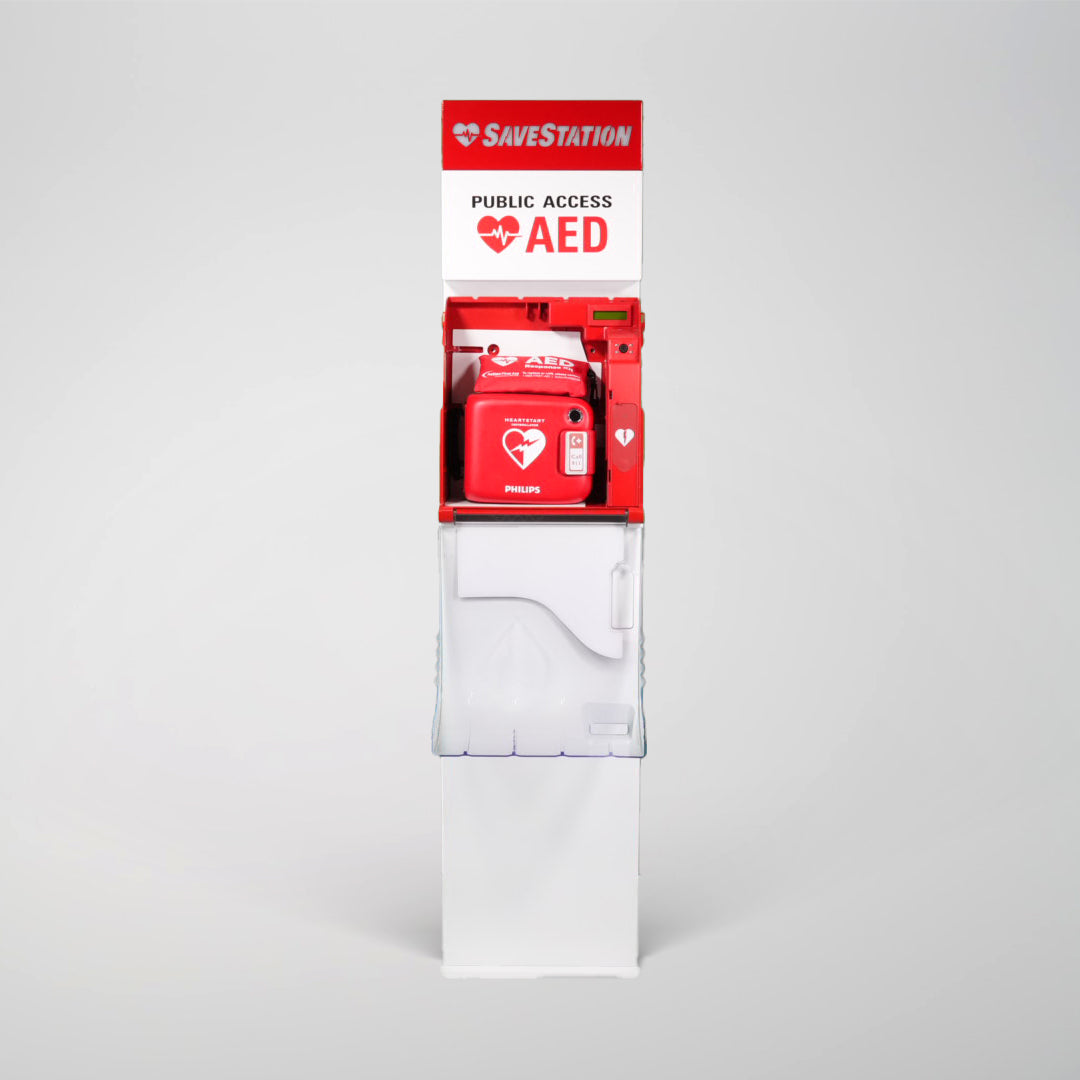 Lighting & Audible Alarm With Savestation Free-Standing Tower- Action First Aid