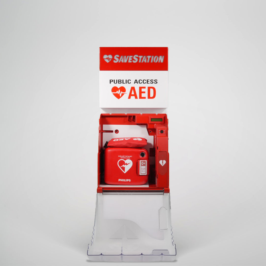 Back-Lit Savestation Wall Mount With Power Supply & Waterproof Junction Box Included - Action First Aid