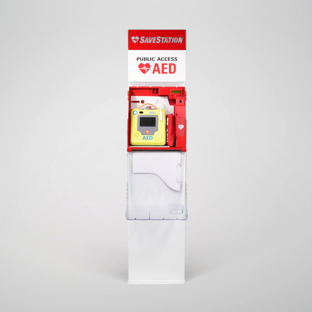Savestation Free-Standing Tower For Municipalities & Community Groups - Action First Aid