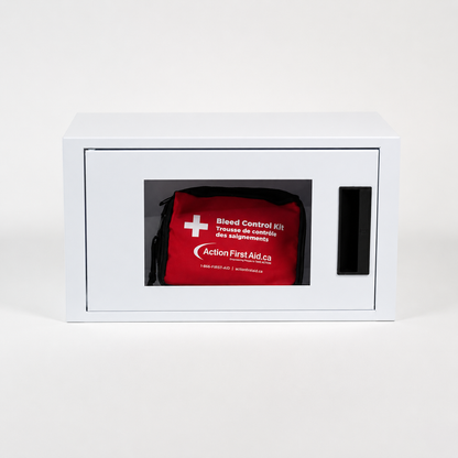 SaveStation Alarmed Modular Cabinet With Bleeding Control Kit - Action First Aid