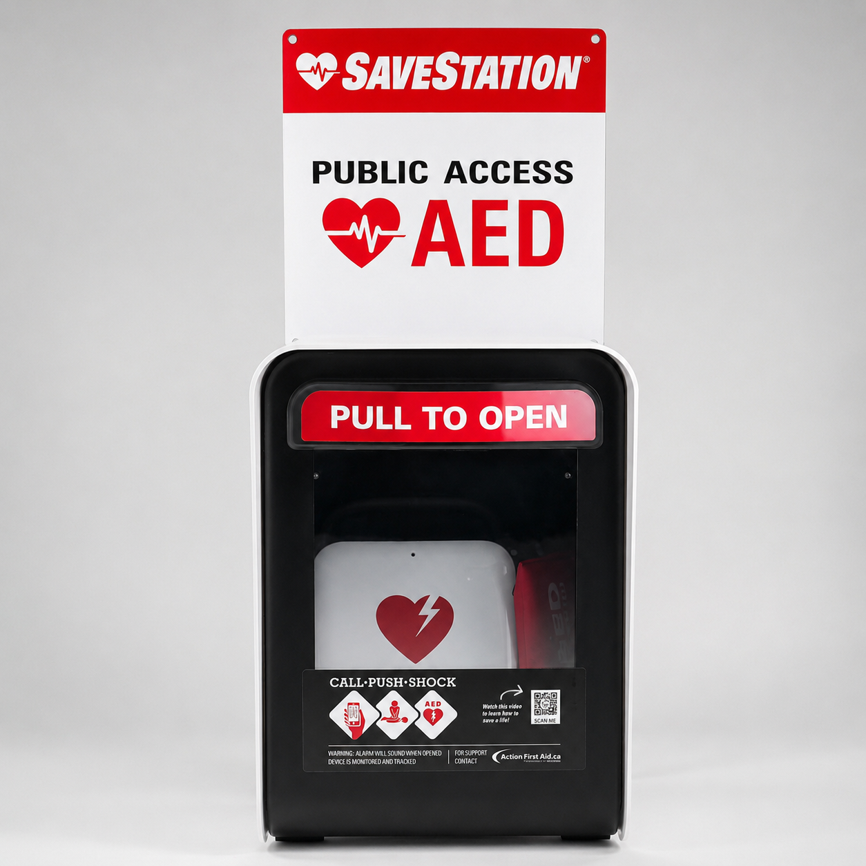 Savestation Guardian Public Access AED With Sleek Design - Action First Aid