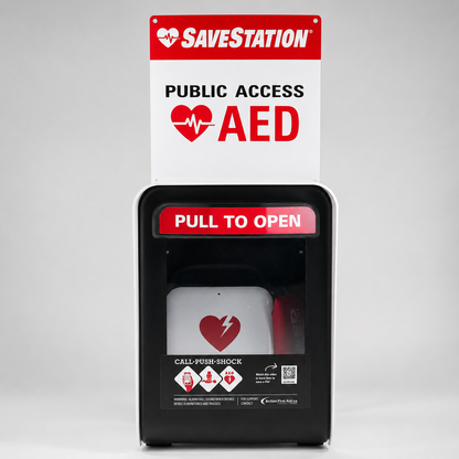 Savestation Guardian Public Access AED With Sleek Design - Action First Aid