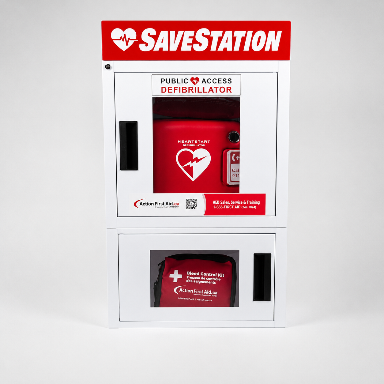 Savestation Alarmed Modular Cabinet Comes With 9v Battery - Action First Aid