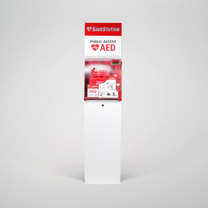 Back-lit Savestation Free-Standing Tower With Power Supply Included - Action First Aid