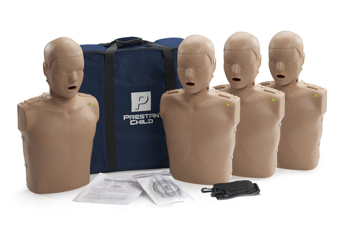 Prestan Professional Child Manikin With CPR Feedback 4-Pack Dark - Action First Aid