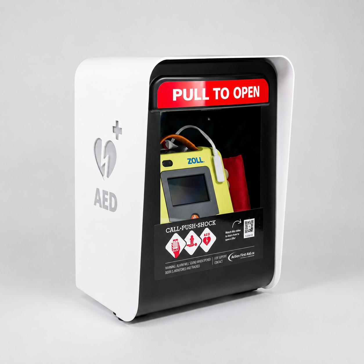 Savestation Guardian Series With Backsplash Public Access Aed - Action First Aid