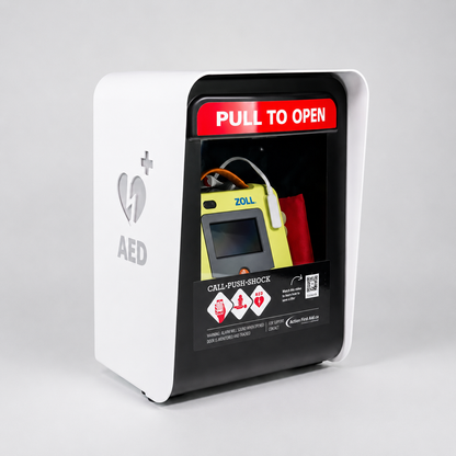 Savestation Guardian Series With Backsplash Public Access Aed - Action First Aid
