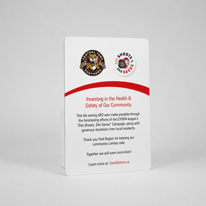 Central York Panthers Commemorative Plaque - Action First Aid