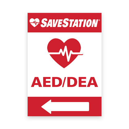 SaveStation Outdoor AED/DEA Directional Signage - Action First Aid