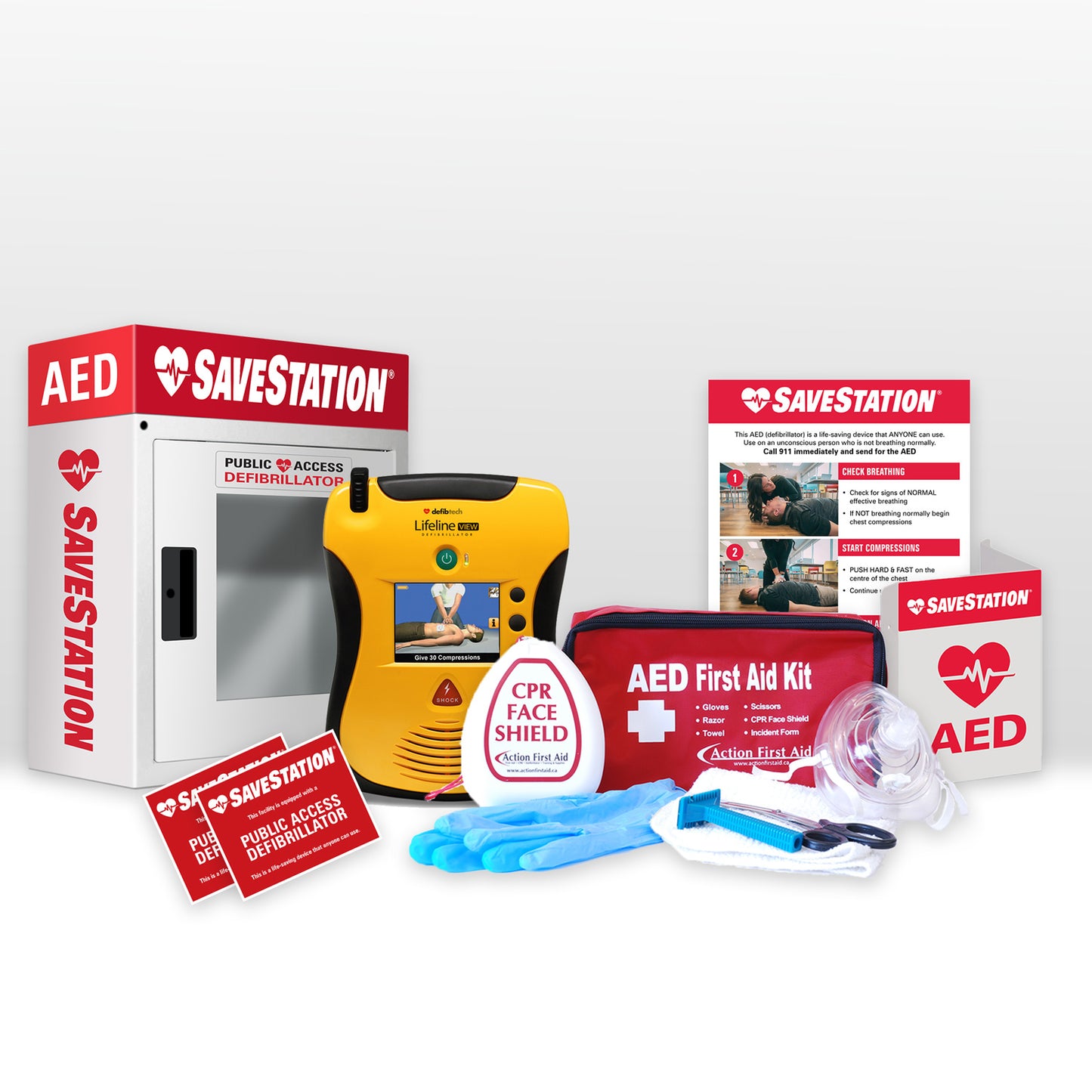 Defibtech Lifeline View AED Bundle - Action First Aid