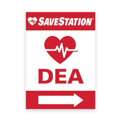 SaveStation Outdoor Right Directional DEA Signage - Action First Aid