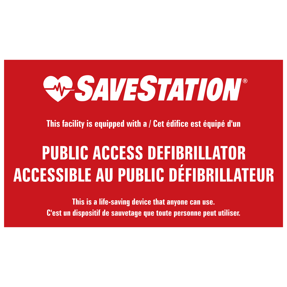 SaveStation Entry Door French Sticker - Action First Aid