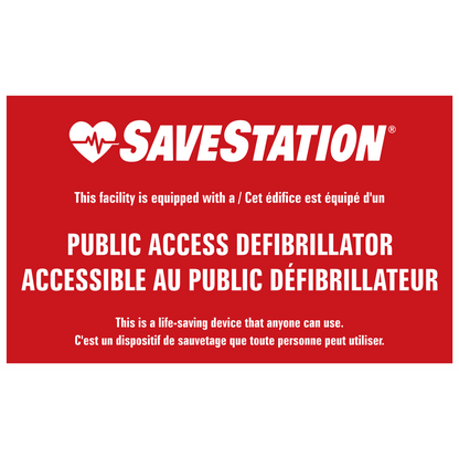 SaveStation Entry Door French Sticker - Action First Aid