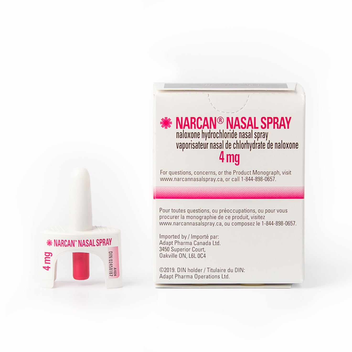 NARCAN Naloxone Hydrochloride 4mg Nasal Spray 2 Pack - Action First Aid