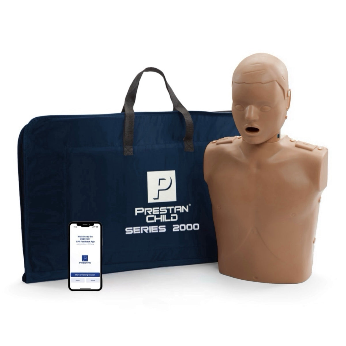 Prestan Professional Child Series 2000 Manikin With Advanced CPR Feedback Single Dark - Action First Aid