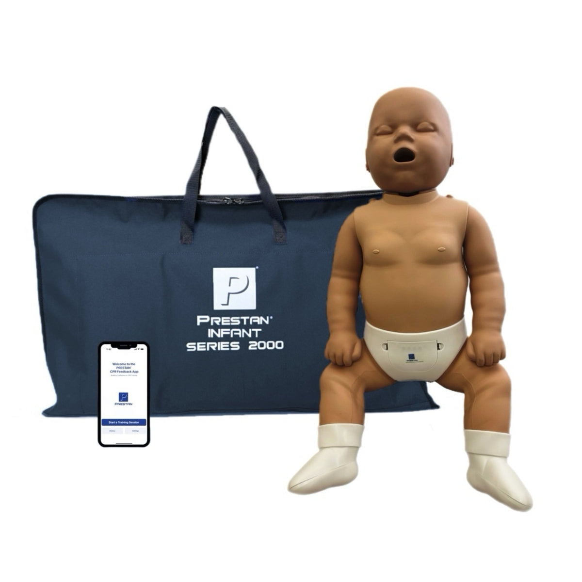 Prestan Professional Infant Series 2000 Manikin With Advanced CPR Feedback — Single Dark - Action First Aid