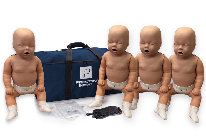 Prestan Professional Infant Manikin With CPR Feedback Dark 4-Pack - Action First Aid