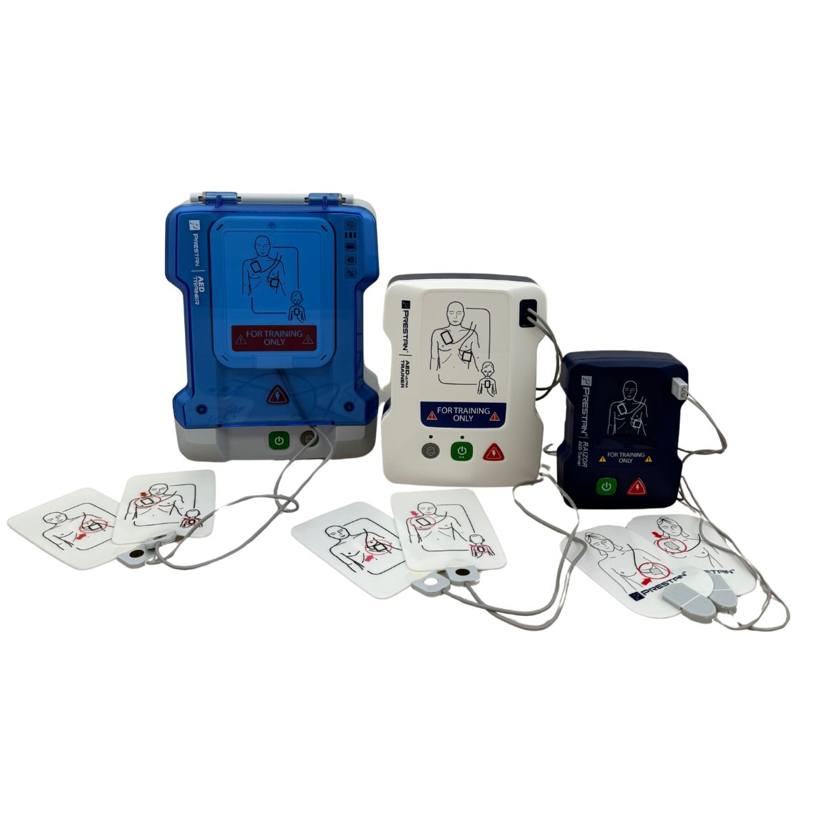 AED Trainer Size Comparison Equipment - Action First Aid