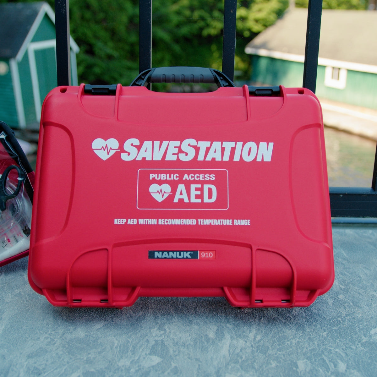 SaveStation Mobile Case With AED Equipment Setup - Action First Aid
