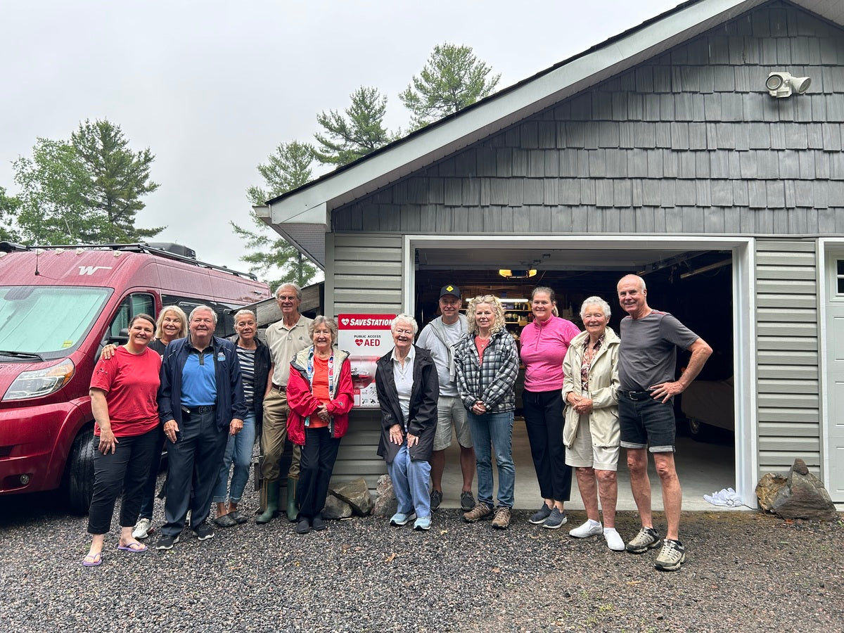 Savestation Outdoor Aed Cabinet At Cottage - Action First Aid