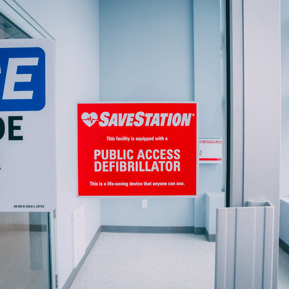 AED Station Door Sticker For Emergency Access - Action First Aid