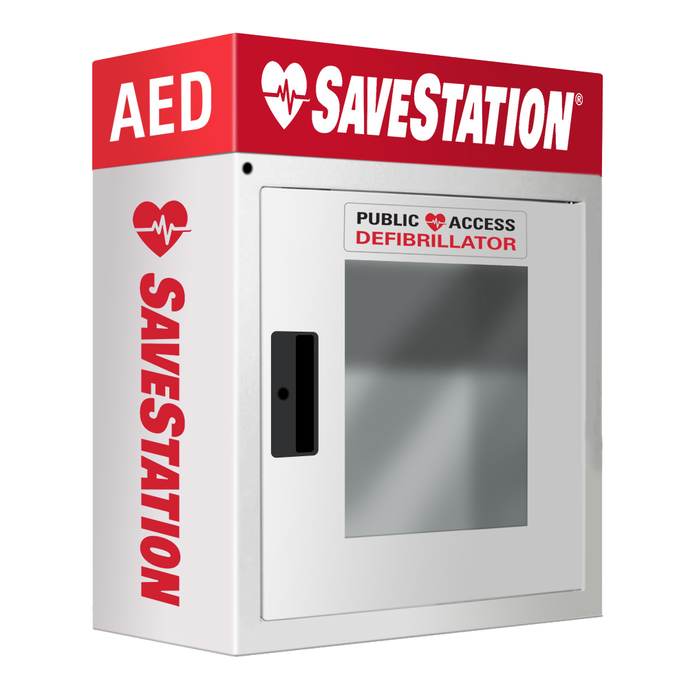 Indoor AED Alarm Cabinet With Signage - Action First Aid