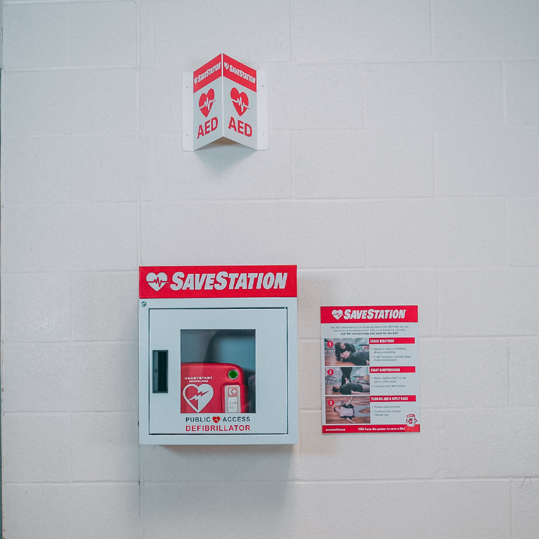AED Cabinet Signage Package For Indoor Use - Action First Aid