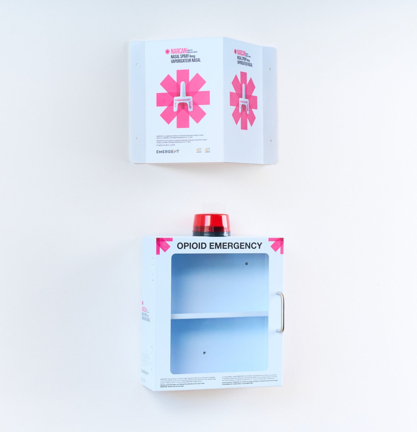 NARCAN Nasal Spray Wall Cabinet Empty Storage - Action First Aid