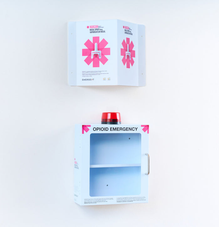 NARCAN Nasal Spray Wall Cabinet Empty Storage - Action First Aid