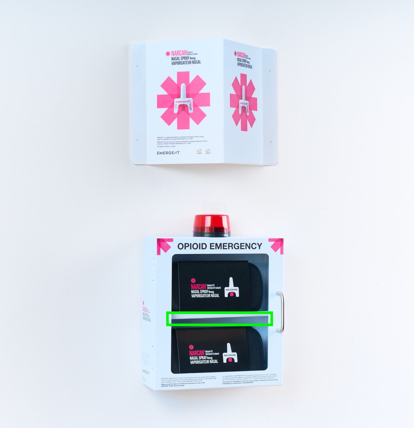 NARCAN Nasal Spray Wall Cabinet With Kit - Action First Aid
